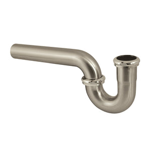Made To Match CC1248 1-1/4 (or 1-1/2) x 1-1/2 Inch Decor P-Trap without Flange, 13-1/16 Inch Length, 18 Gauge, Brushed Nickel