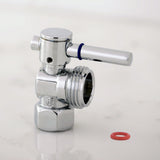 Fauceture CC13001DL 1/2-Inch FIP x 3/4-Inch Hose Thread Quarter-Turn Angle Stop Valve, Polished Chrome