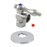 CC13001K 1/2-Inch FIP x 3/4-Inch Hose Thread Quarter-Turn Angle Stop Valve with Flange, Polished Chrome
