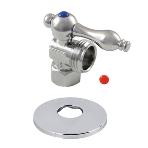 CC13001K 1/2-Inch FIP x 3/4-Inch Hose Thread Quarter-Turn Angle Stop Valve with Flange, Polished Chrome