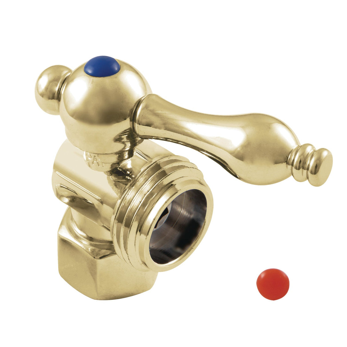 Vintage CC13002 1/2-Inch FIP x 3/4-Inch Hose Thread Quarter-Turn Angle Stop Valve, Polished Brass