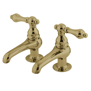 Vintage CC1L2 Two-Handle Deck Mount Basin Tap Faucet, Polished Brass