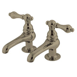 Vintage CC1L8 Two-Handle Deck Mount Basin Tap Faucet, Brushed Nickel