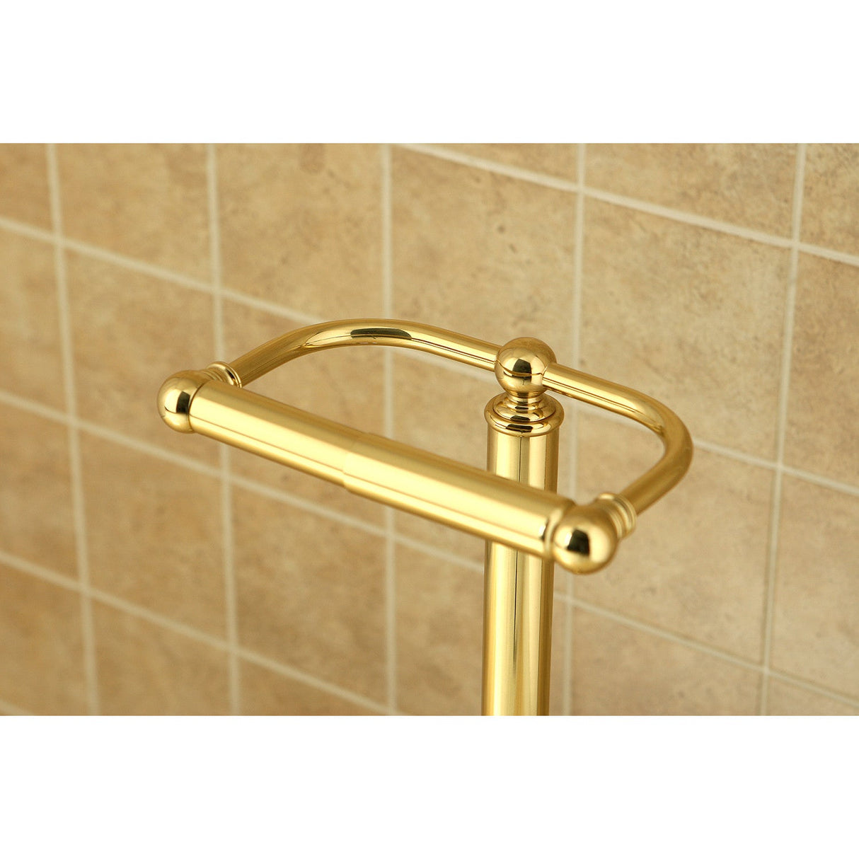 Vintage CC2002 Freestanding Toilet Paper Holder, Polished Brass
