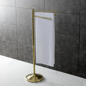 Vintage CC2027 Freestanding Triple Towel Rack, Brushed Brass