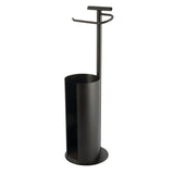 Continental CC2030 Freestanding Toilet Paper Holder with Roll Storage and Phone Stand, Matte Black