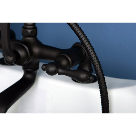 Vintage CC203T5 Three-Handle 2-Hole Deck Mount Clawfoot Tub Faucet with Hand Shower, Oil Rubbed Bronze