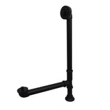 Vintage CC2080 Brass Lift and Turn Tub Waste and Overflow, Matte Black