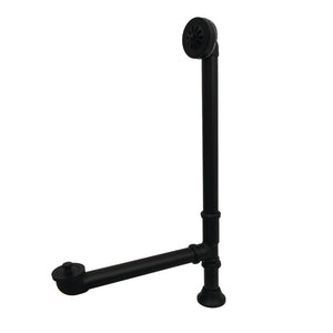 Vintage CC2080 Brass Lift and Turn Tub Waste and Overflow, Matte Black