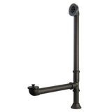 Vintage CC2085 Brass Lift and Turn Tub Waste and Overflow, Oil Rubbed Bronze