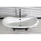 Vintage CC2095 Brass Chain and Stopper Tub Waste and Overflow, Oil Rubbed Bronze