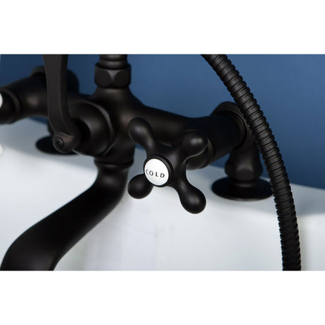 Vintage CC209T5 Three-Handle 2-Hole Deck Mount Clawfoot Tub Faucet with Hand Shower, Oil Rubbed Bronze
