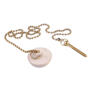 Vintage CC2112 Drain Stopper, Polished Brass