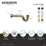 Vintage CC2127 1-1/2 Inch Decor P-Trap, Brushed Brass