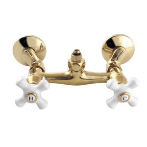 Vintage CC2132PX Wall-Mount Tub Filler Faucet with Riser Adapter, Polished Brass