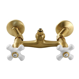 Vintage CC2137PX Wall-Mount Tub Filler Faucet with Riser Adapter, Brushed Brass