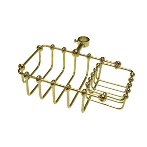 Vintage CC2142 7-Inch Riser Mount Soap and Sponge Holder, Polished Brass