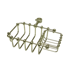 Vintage CC2148 7-Inch Riser Mount Soap and Sponge Holder, Brushed Nickel