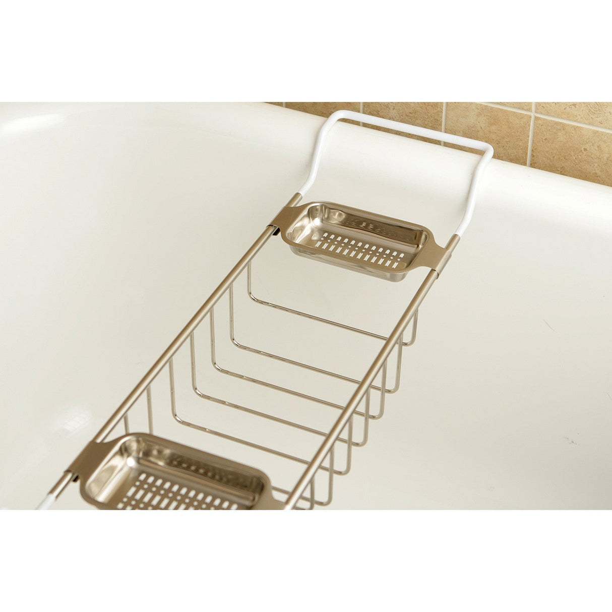 Vintage CC2158 Bathtub Caddy Tray, Brushed Nickel