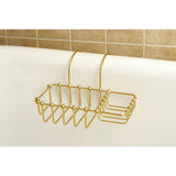 Vintage CC2162 8-3/8 Inch Clawfoot Tub Hanging Soap and Sponge Holder, Polished Brass
