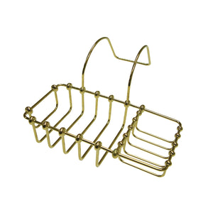 Vintage CC2162 8-3/8 Inch Clawfoot Tub Hanging Soap and Sponge Holder, Polished Brass