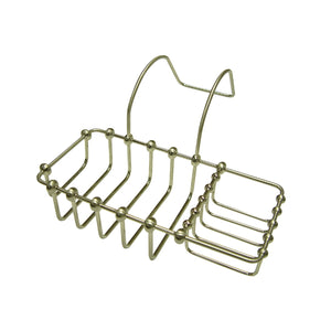 Vintage CC2168 8-3/8 Inch Clawfoot Tub Hanging Soap and Sponge Holder, Brushed Nickel