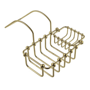 Vintage CC2177 7-Inch Clawfoot Tub Hanging Soap and Sponge Holder, Brushed Brass