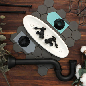 Vintage CC2180MB 1-1/4 Inch Decor P-Trap, 18 Gauge, Matte Black