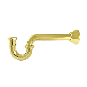 Vintage CC2182 1-1/4 Inch Decor P-Trap, 18 Gauge, Polished Brass