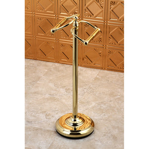 Vintage CC2202 Freestanding Double Roll Toilet Paper Holder, Polished Brass