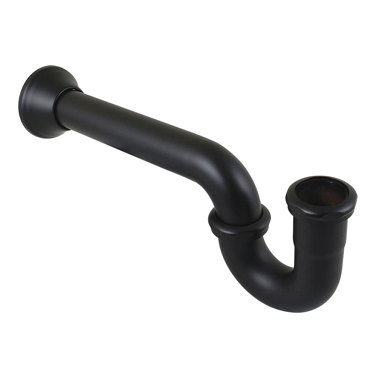 Vintage CC2240MB 1-1/4 (or 1-1/2) x 1-1/2 Inch Decor P-Trap with Bell Flange, 13-1/16 Inch Length, 18 Gauge, Matte Black