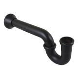 Vintage CC2240MB 1-1/4 (or 1-1/2) x 1-1/2 Inch Decor P-Trap with Bell Flange, 13-1/16 Inch Length, 18 Gauge, Matte Black