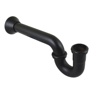 Vintage CC2240MB 1-1/4 (or 1-1/2) x 1-1/2 Inch Decor P-Trap with Bell Flange, 13-1/16 Inch Length, 18 Gauge, Matte Black