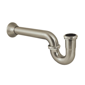 Vintage CC2248 1-1/4 (or 1-1/2) x 1-1/2 Inch Decor P-Trap with Bell Flange, 13-1/16 Inch Length, 18 Gauge, Brushed Nickel