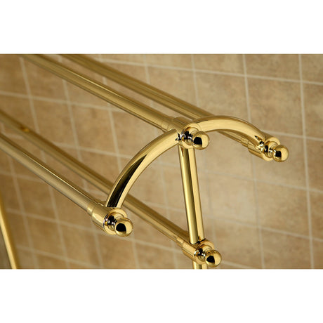 Vintage CC2292 Freestanding Towel Rack, Polished Brass