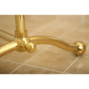 Vintage CC2292 Freestanding Towel Rack, Polished Brass
