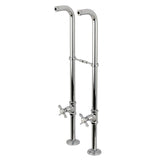Kingston CC266S1BEX Freestanding Supply Line with Stop Valve and Handle, Polished Chrome