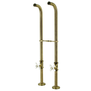 Kingston CC266S3PX Freestanding Supply Line with Stop Valve, Antique Brass