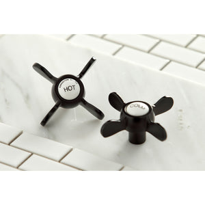 Kingston CC266S5BEX Freestanding Supply Line with Stop Valve and Handle, Oil Rubbed Bronze