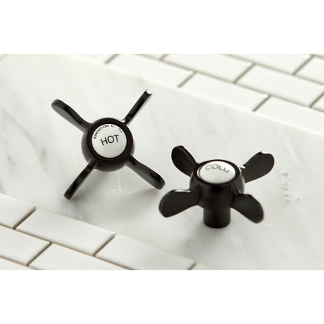 Kingston CC266S5BEX Freestanding Supply Line with Stop Valve and Handle, Oil Rubbed Bronze