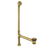 Vintage CC2717 Swivel Ball Toe Touch Tub Waste and Overflow, Brushed Brass