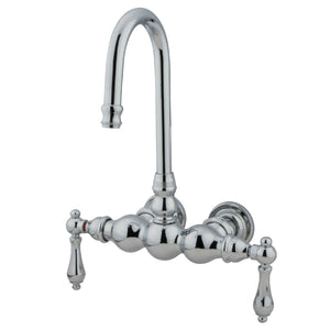Vintage CC2T1 Two-Handle 2-Hole Tub Wall Mount Clawfoot Tub Faucet, Polished Chrome