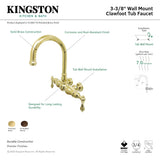 Vintage CC3001T5 Two-Handle 2-Hole Tub Wall Mount Clawfoot Tub Faucet, Oil Rubbed Bronze