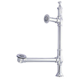 Vintage CC3091 Brass Pop-Up Tub Waste and Overflow, Polished Chrome