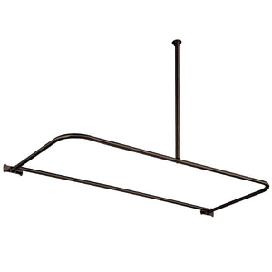 Vintage CC3135 61-Inch D-Shaped Shower Curtain Rod, Oil Rubbed Bronze