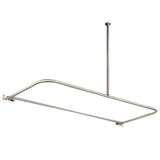 Vintage CC3136 61-Inch D-Shaped Shower Curtain Rod, Polished Nickel
