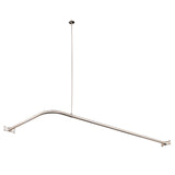 Vintage CC3146 63-Inch L-Shaped Shower Curtain Rod, Polished Nickel
