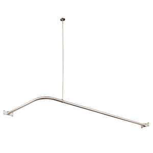 Vintage CC3146 63-Inch L-Shaped Shower Curtain Rod, Polished Nickel