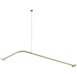 Vintage CC3148 63-Inch L-Shaped Shower Curtain Rod, Brushed Nickel