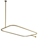 Vintage CC3152 44.5-Inch Rectangular Shower Curtain Rod, 18 Gauge, Polished Brass